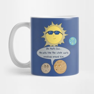 Funny Sun and Planets Pun Mug